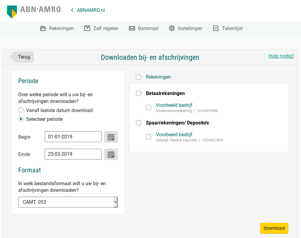 Stap 4 - Banktransacties downloaden